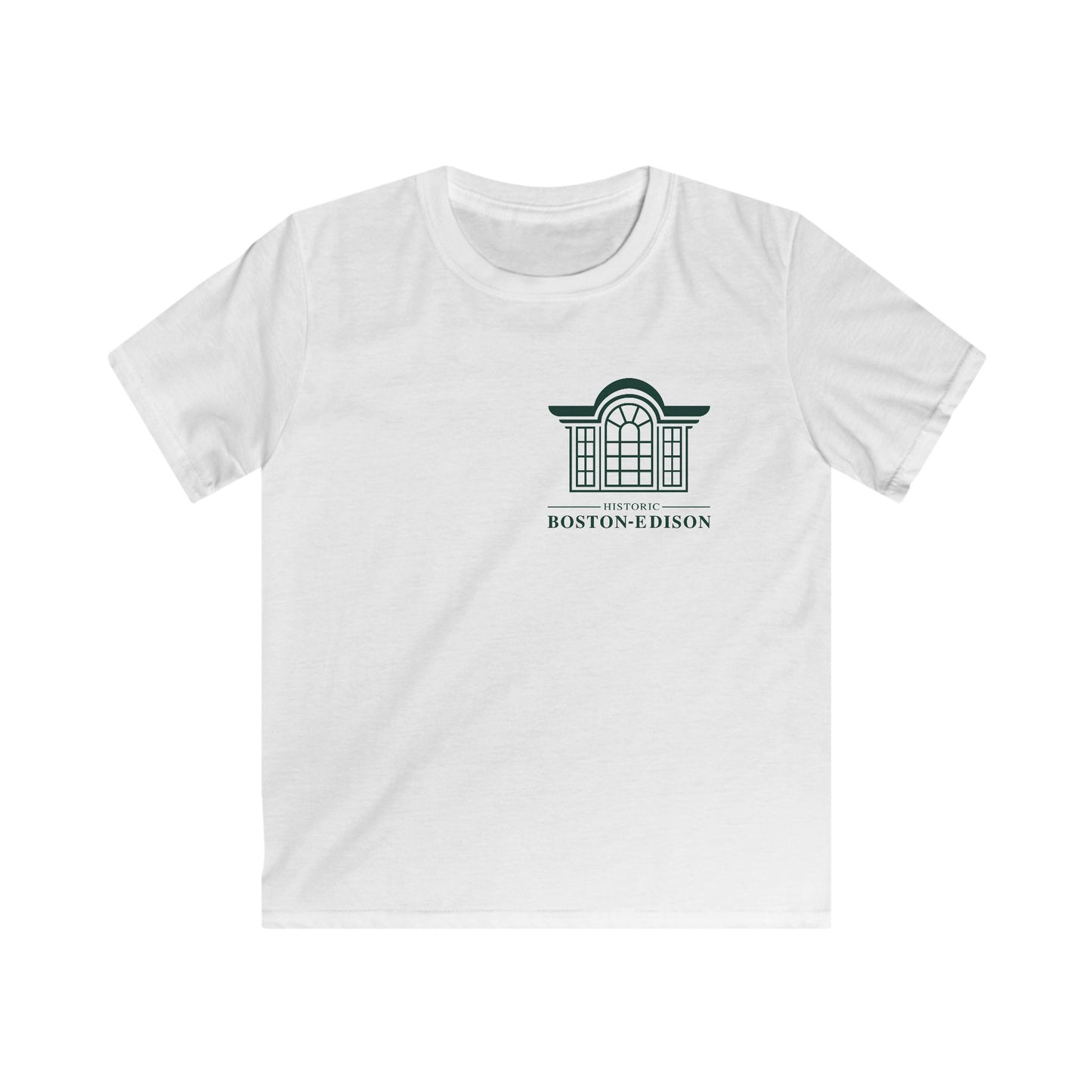 Kids Tee — Boston Edison Neighborhood Logo Tee (Front Window + Back City List)