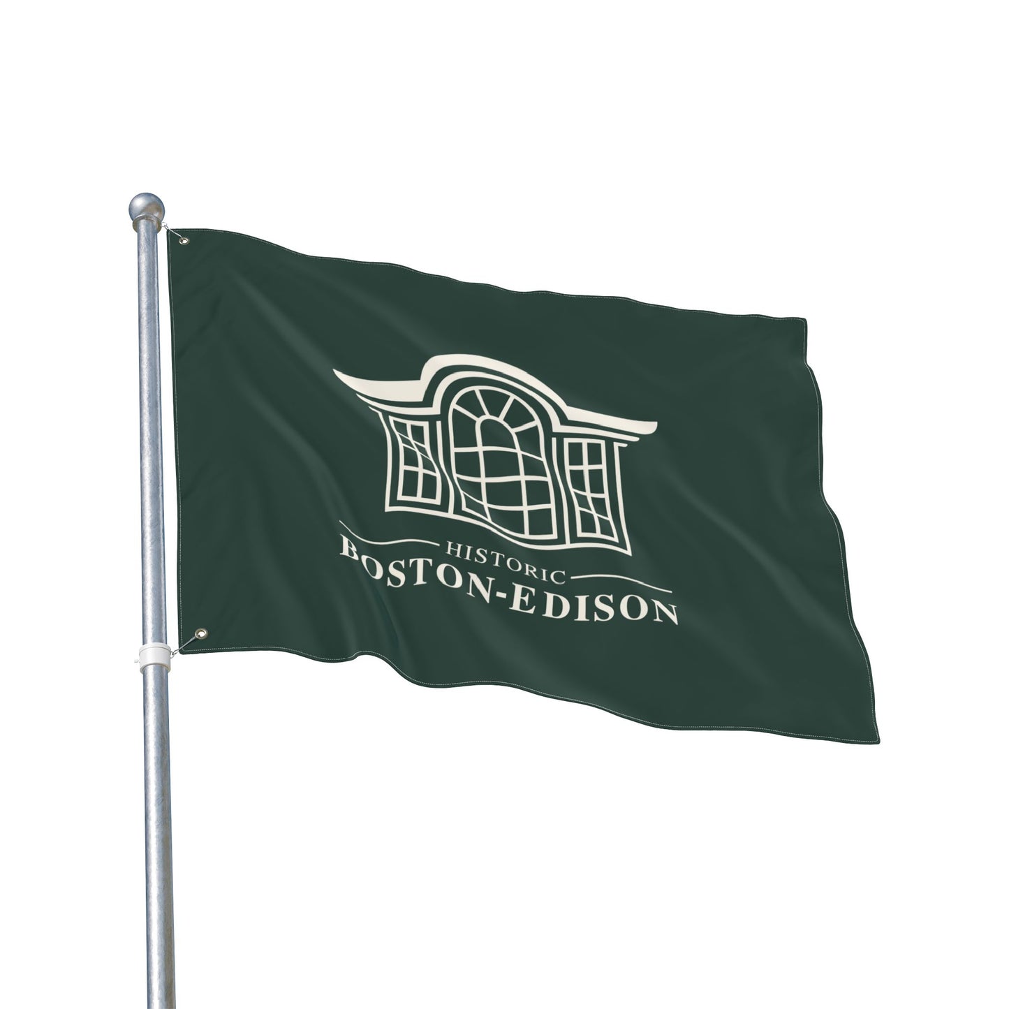 Historic Boston-Edison Association Green Outdoor Flag