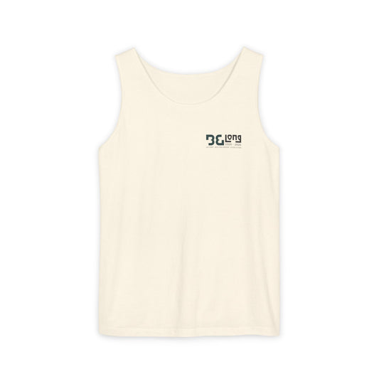 Unisex Garment-Dyed Tank Top - Vintage 5K Race Shirt, Summer Fitness Top, Casual Workout Wear, Eco-Friendly Activewear, Gym Tank