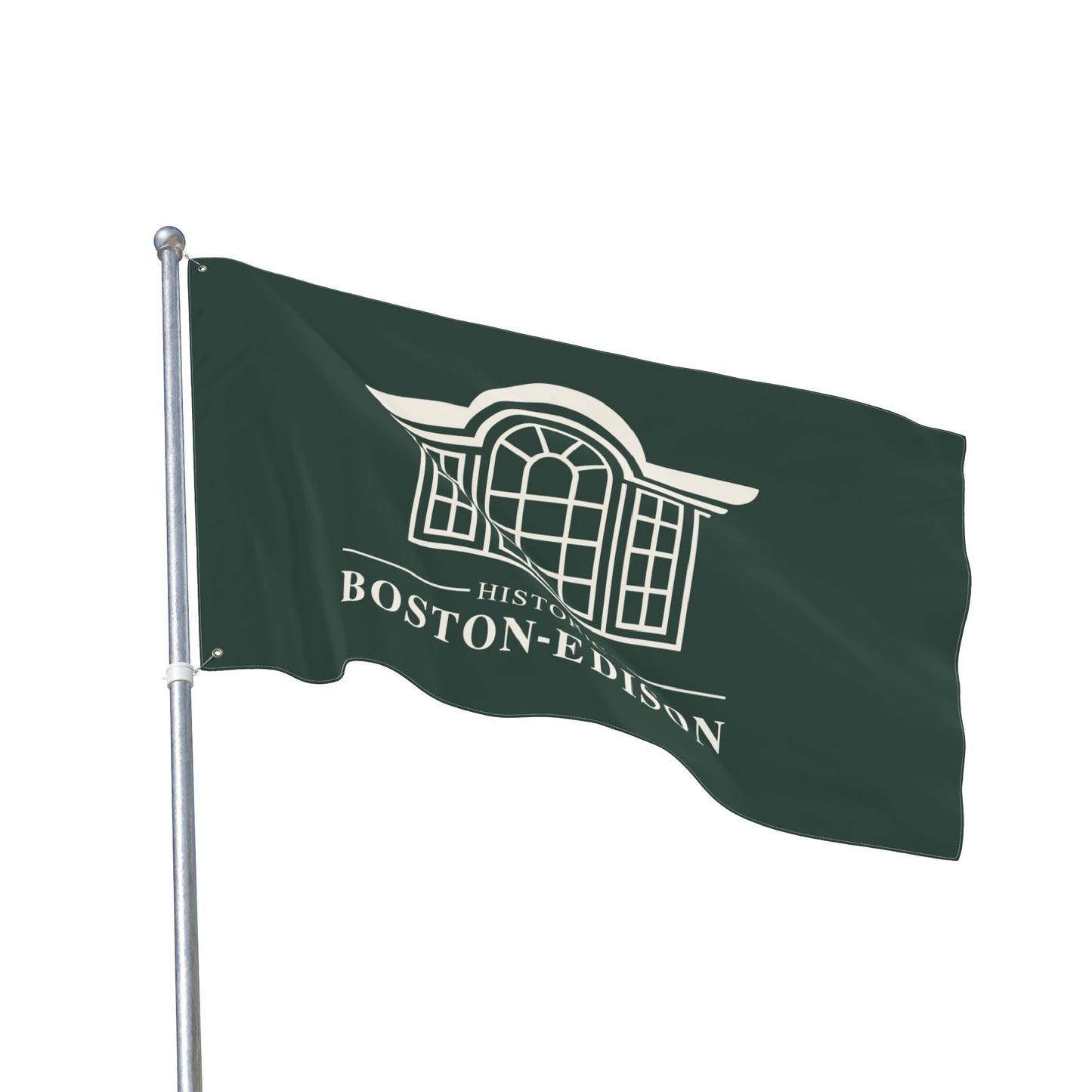 Historic Boston-Edison Association Green Outdoor Flag