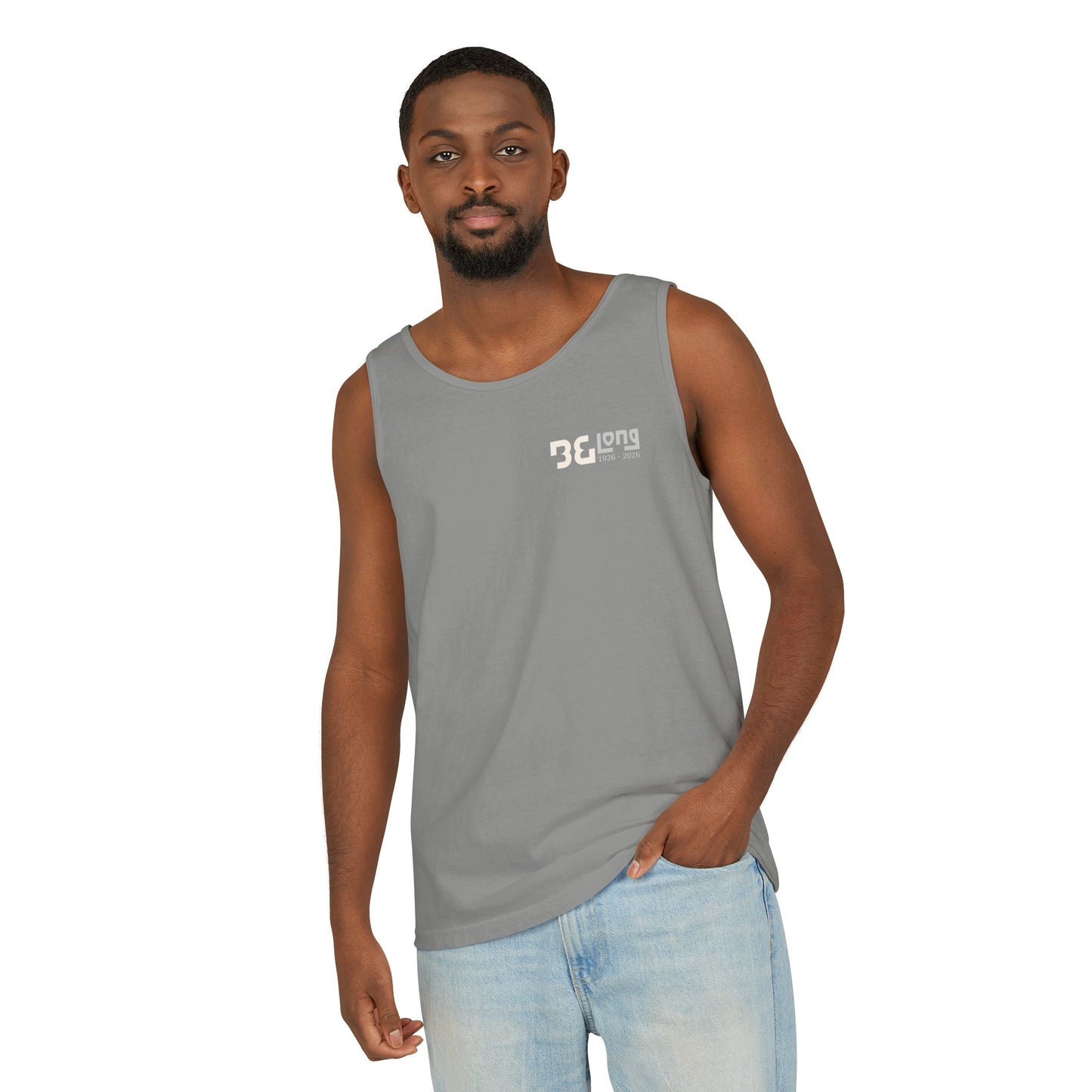 Unisex Garment-Dyed Tank Top - Vintage 5K Race Shirt, Summer Fitness Top, Casual Workout Wear, Eco-Friendly Activewear, Gym Tank