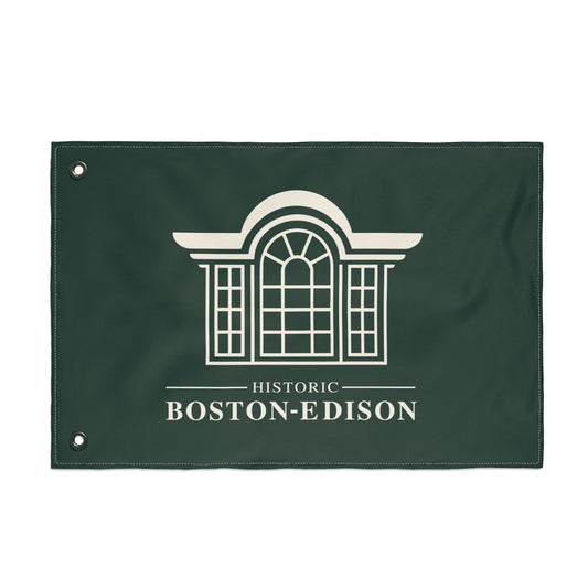 Historic Boston-Edison Association Green Outdoor Flag