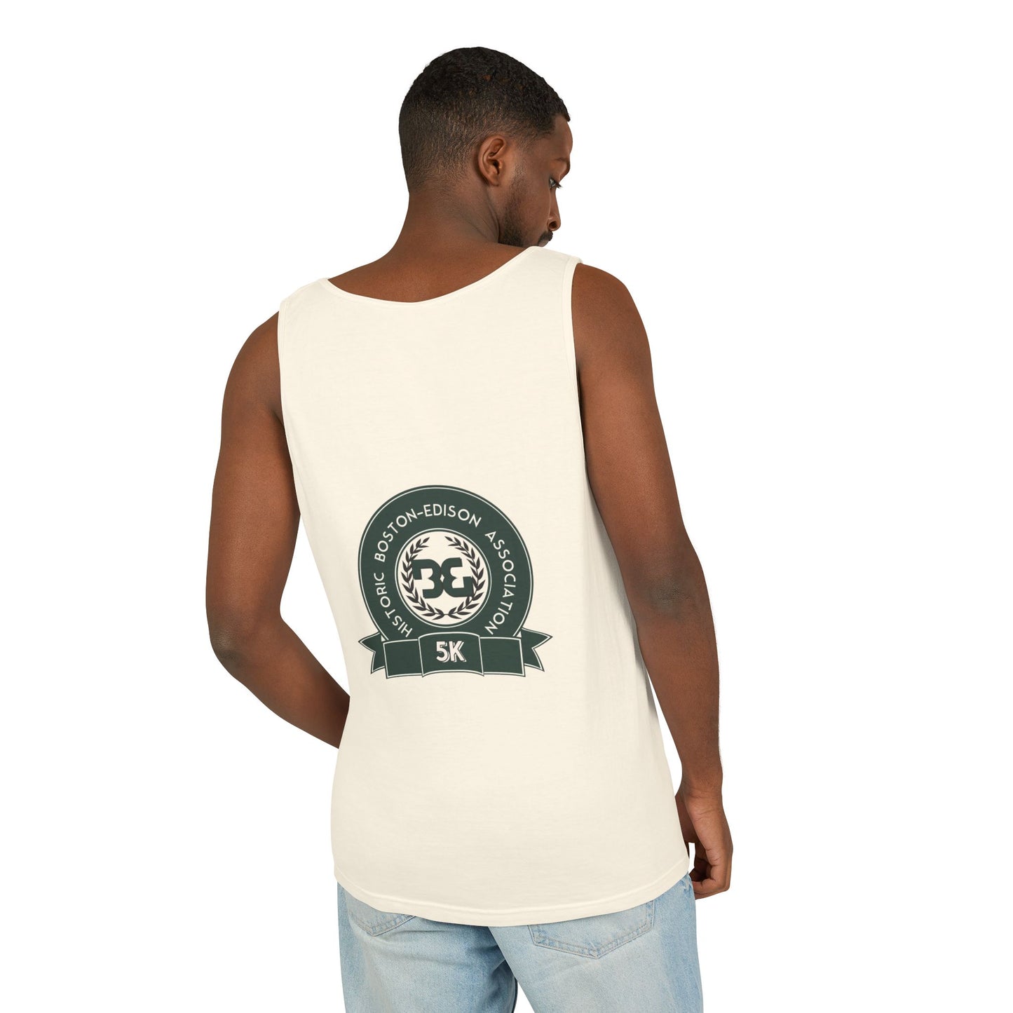 Unisex Garment-Dyed Tank Top - Vintage 5K Race Shirt, Summer Fitness Top, Casual Workout Wear, Eco-Friendly Activewear, Gym Tank