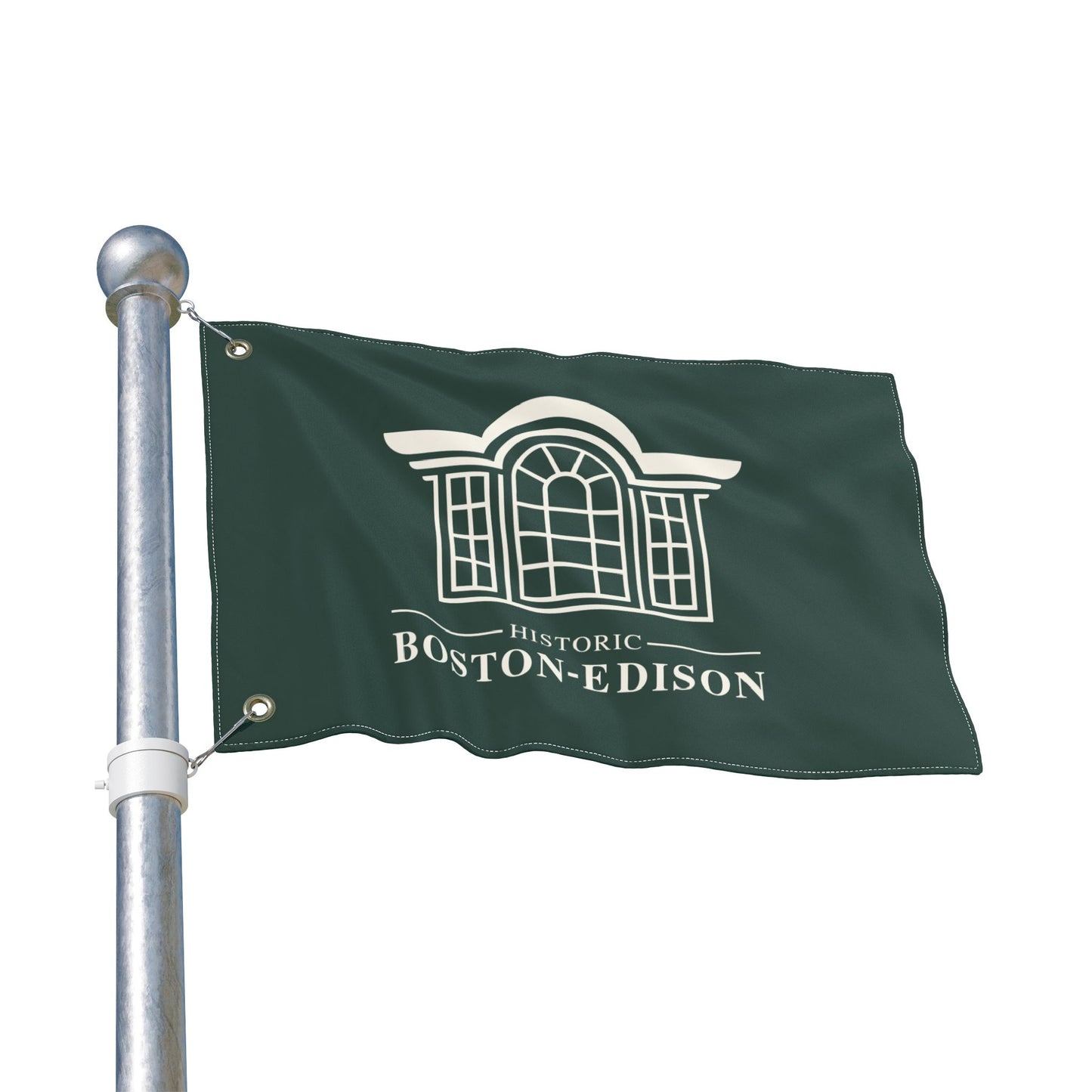 Historic Boston-Edison Association Green Outdoor Flag