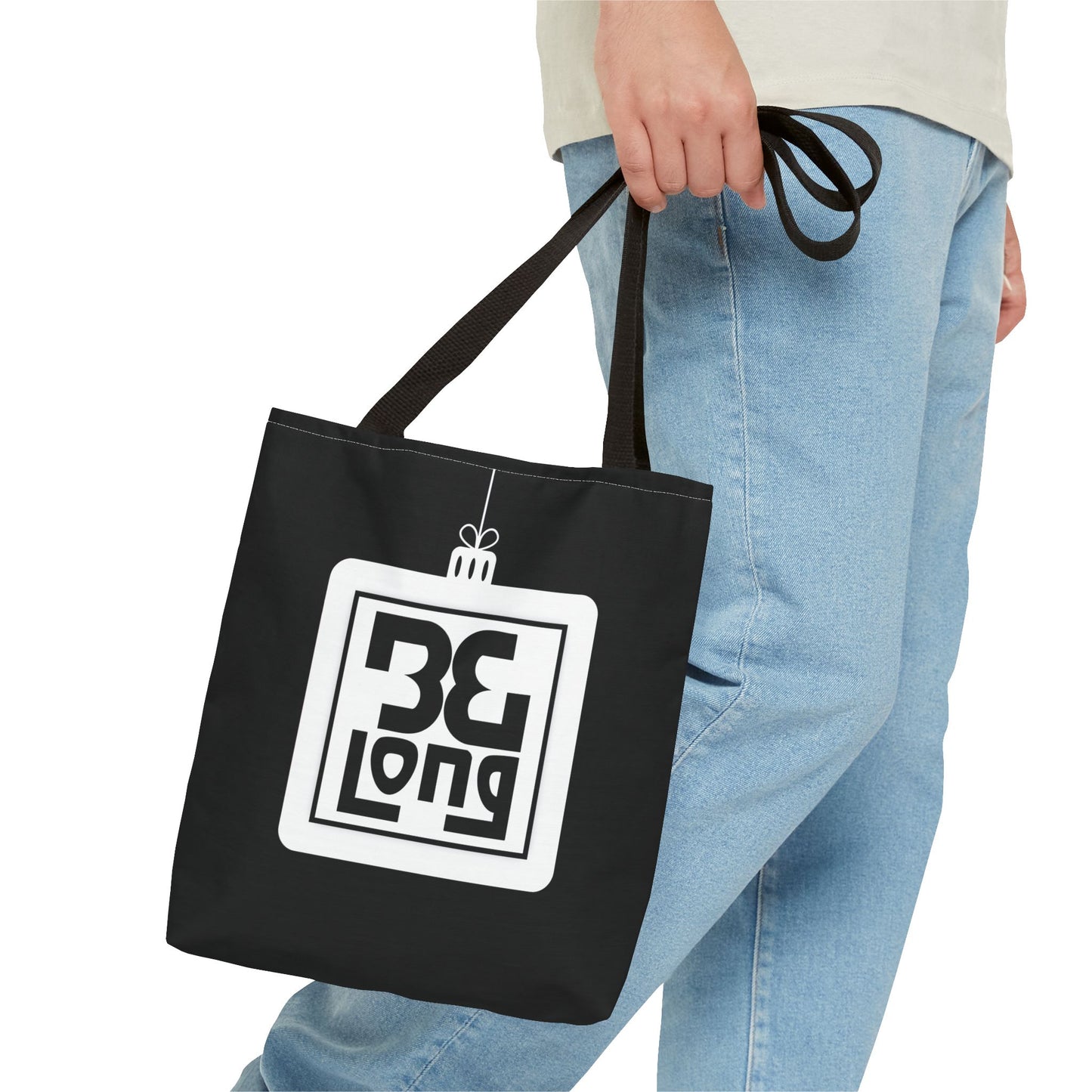 Holiday Home Tour Tote Bag — 'Be Long' Ornament Design
