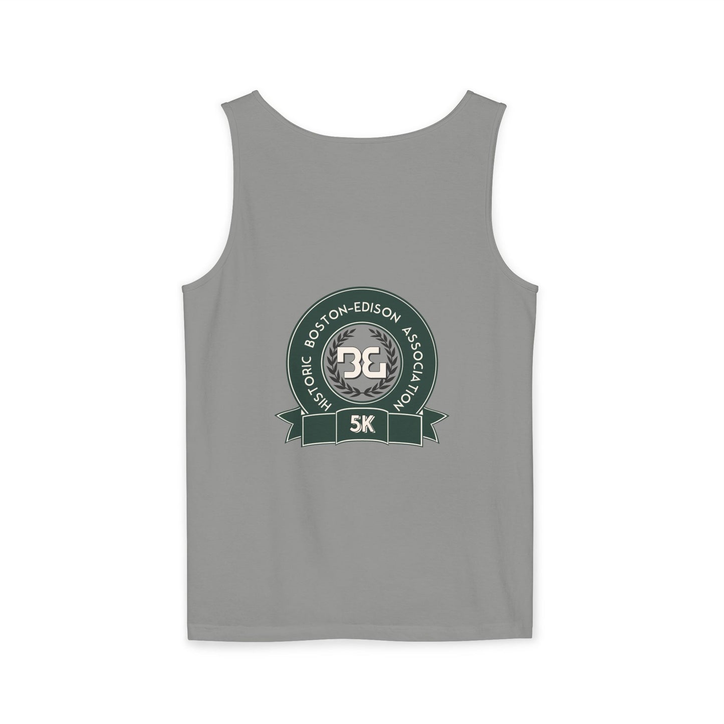 Unisex Garment-Dyed Tank Top - Vintage 5K Race Shirt, Summer Fitness Top, Casual Workout Wear, Eco-Friendly Activewear, Gym Tank